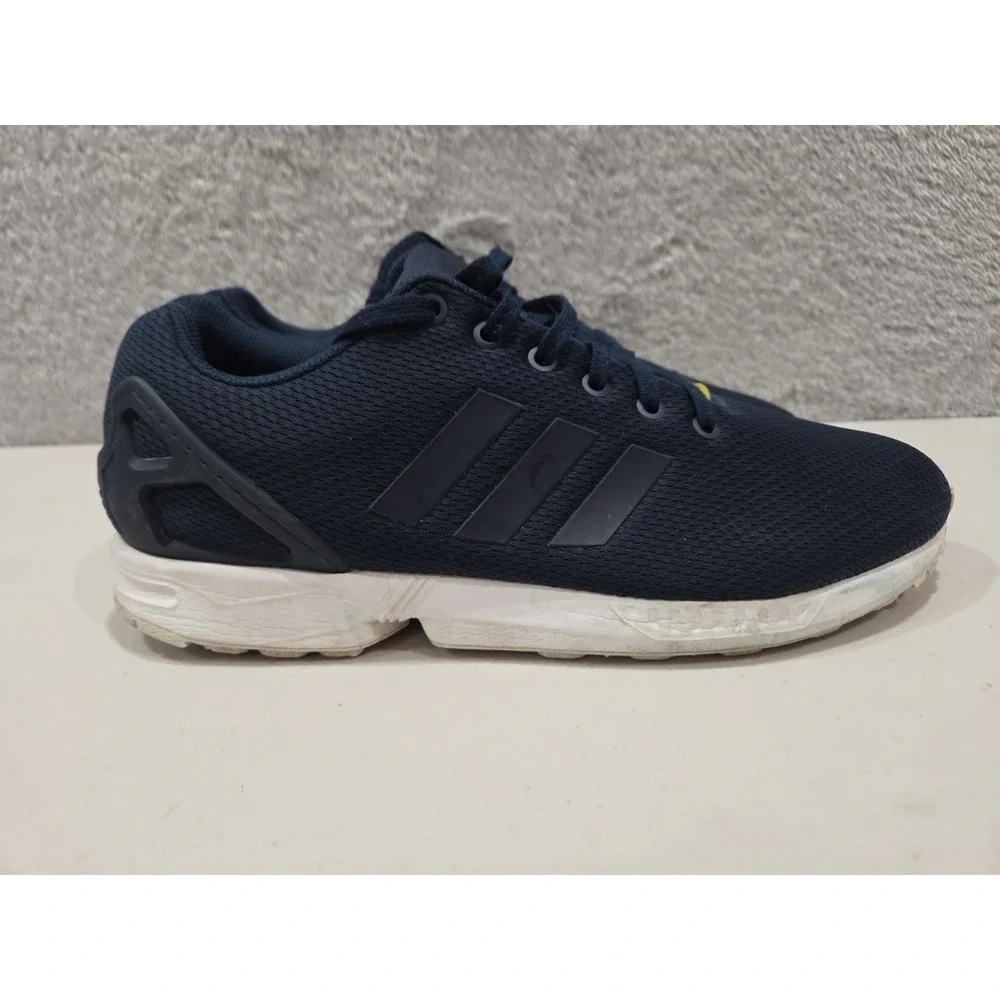 Adidas Mens Sz 11.5  ZX Flux M19841 Blue White Running Shoes Lace Up Low Top